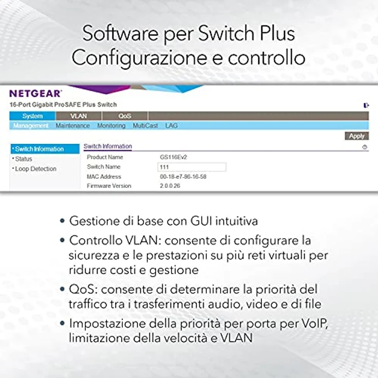 Netgear GS108E 8-Port Gigabit Ethernet LAN Switch Smart Managed Plus (robustes und lüfterloses Metallgehäuse, für Desktop mit ProSAFE-Lifetime-) schwarz – Bild 3