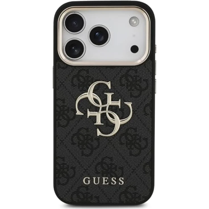 CG MOBILE Guess 4G Groß 4G Klassiker Logo Hülle für iPhone 17 Pro, Schwarz/Gold, aus Kunstleder/TPU/PC mit hoher Schutzfunktion und präziser Passform – Bild 3
