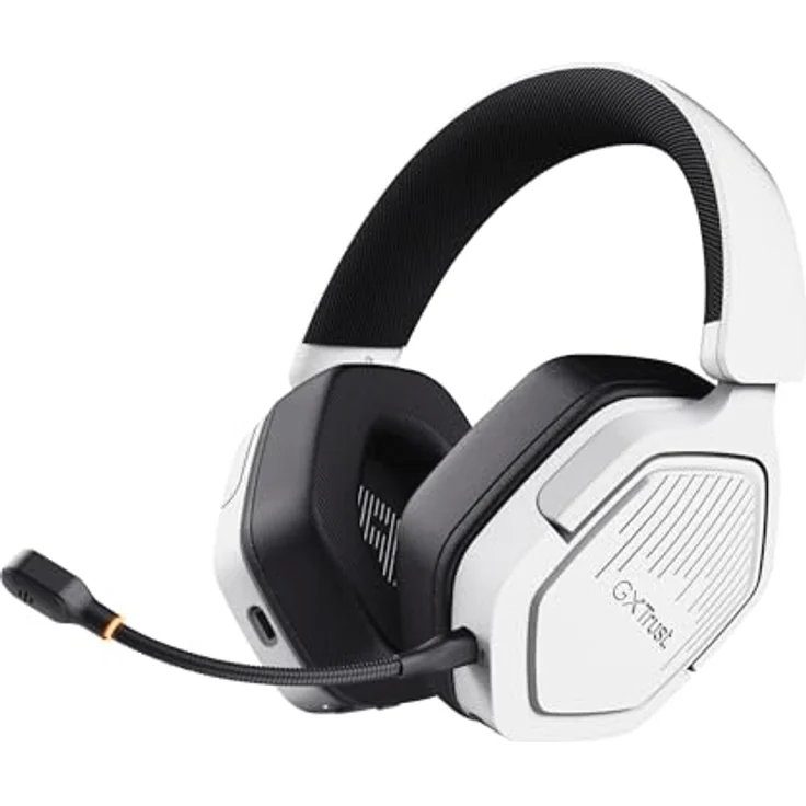 Trust Gaming GXT 1493W Ravox Gaming Headset Wireless Bluetooth + 2.4 GHz, 50mm Treiber, 70H Akkulaufzeit, Over-Ear Kopfhörer Kabellos Bluetooth mit Mikrofon, Weiß – Bild 1