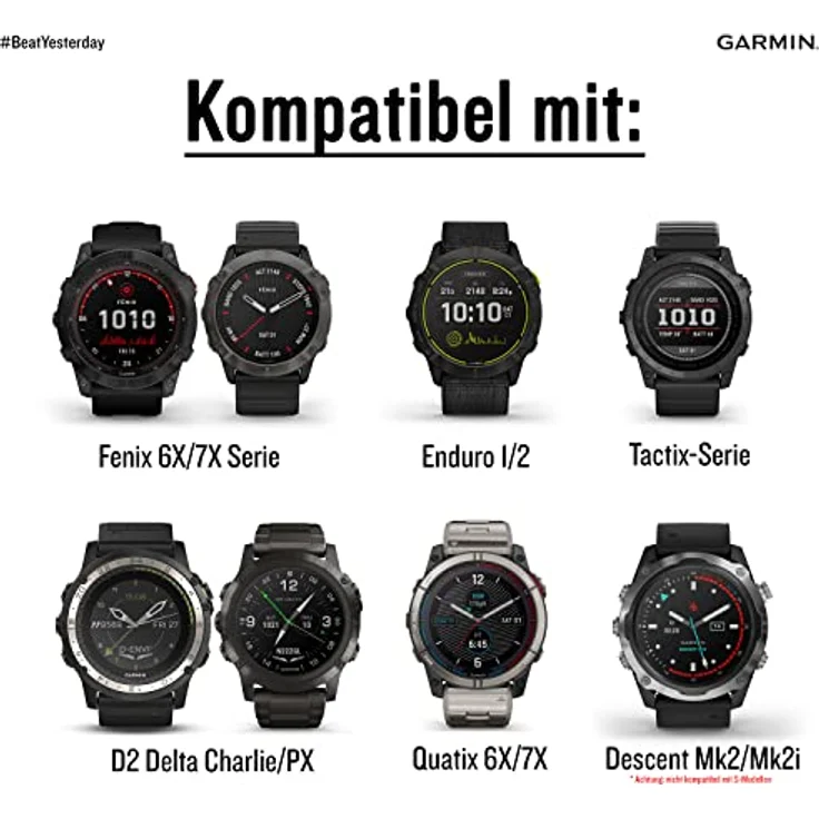 Garmin Quickfit-Armband 26mm, passend für X-Modelle der Fenix-Serie, Quatix-Serie, Instinct 2; Epix Pro 51mm, Enduro (2), D2 Mach1 Pro, Descent Mk1/ Mk2/ Mk3i-51mm, Tactix-Serie – Bild 5