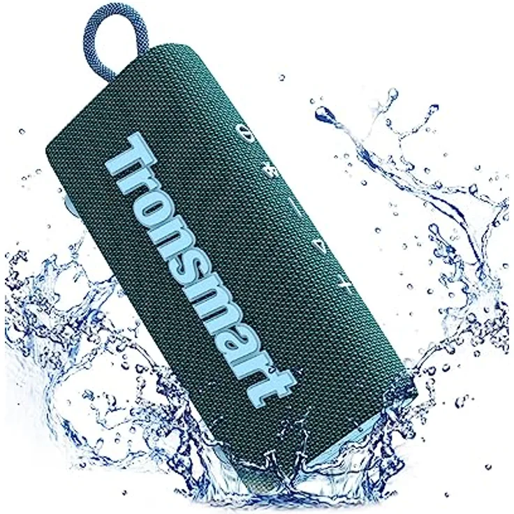 Tronsmart Trip Bluetooth Lautsprecher Box, IPX7 Wasserdicht, Wireless Speaker Kabellos, 15 Std. Spielzeit, Outdoor für Strand & Fahrrad, Blau