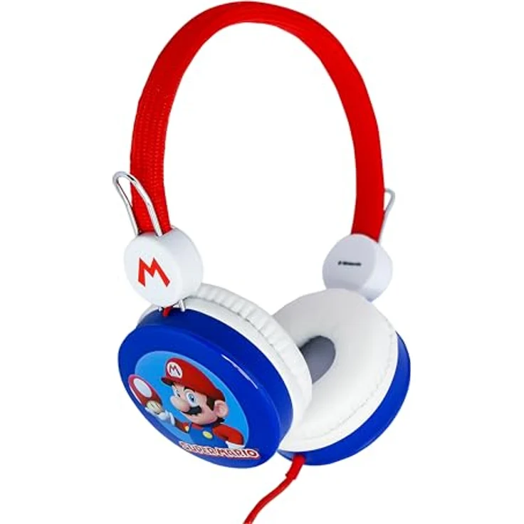 OTL Technologies Super Mario Core Kabelgebundene Over-Ear-Kopfhörer für Kinder, 3,5 mm Anschluss, Lautstärkebegrenzung auf 85 dB, geeignet für 3-7 Jahre – Bild 2