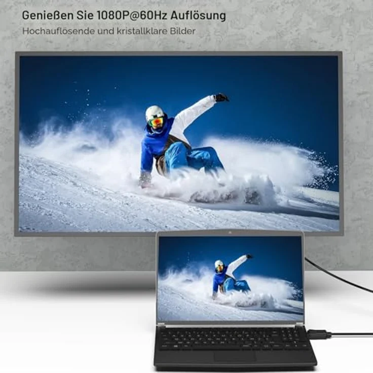 DisplayPort zu VGA 1,8 m Kabel, benfei Display Port auf VGA Adapter Stecker auf Stecker vergoldet Kordel für Lenovo, Dell, HP, Asus und andere Marke – Bild 3