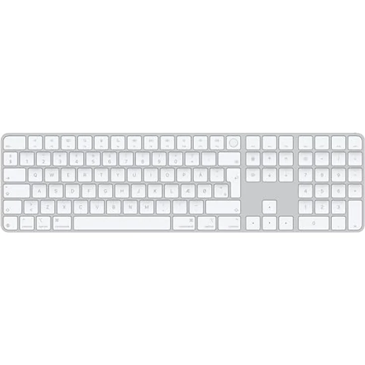 Apple Magic Keyboard - Touch ID, Ziffernblock, Bluetooth & USB, QWERTY, Weiß – Bild 2