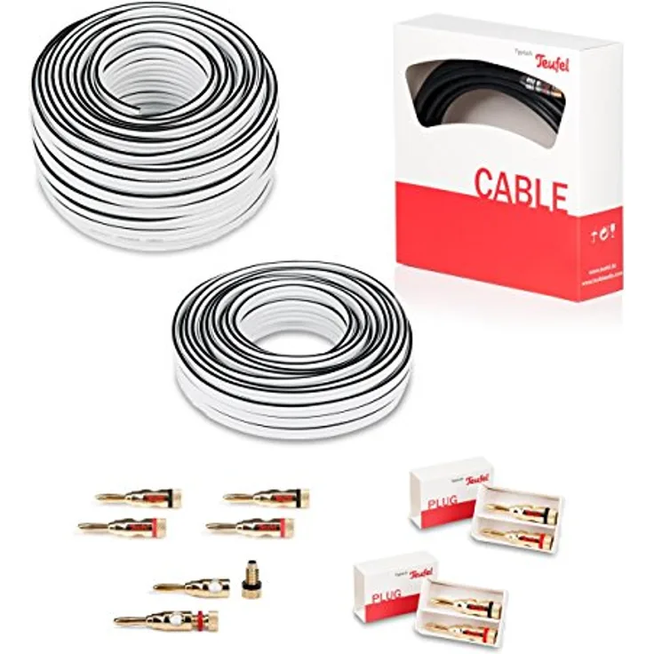 Teufel 5.1 Heimkino Kabel-Set 50m² Performance C4545S Weiß