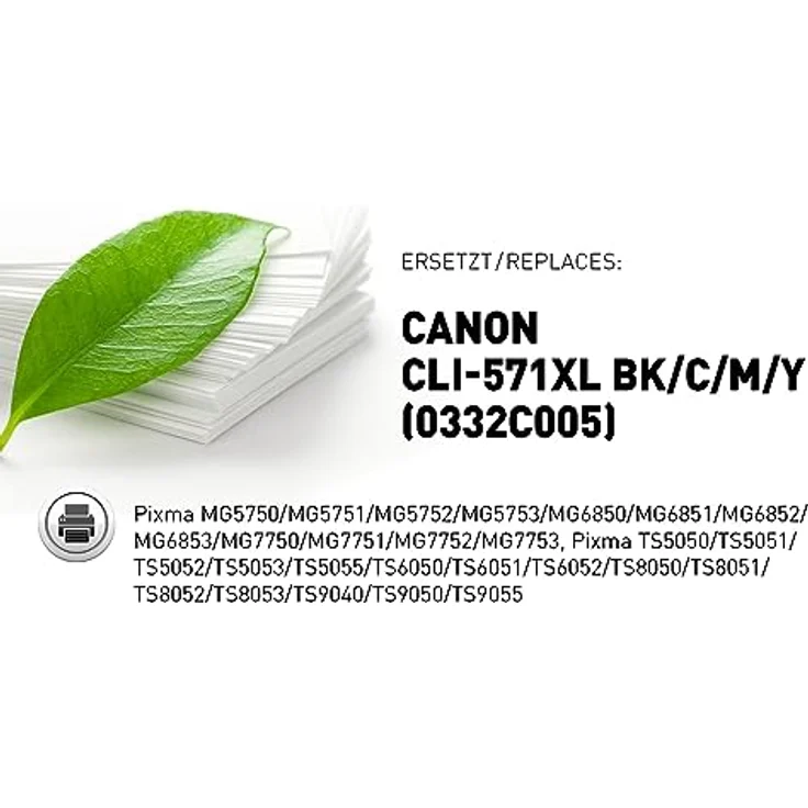 KMP Tintenpatronen passend für Canon CLI-571XL BK,C,M,Y (0332C005) Multipack - für Canon Pixma MG5750, Pixma TS5050 TS5051, etc. – Bild 4