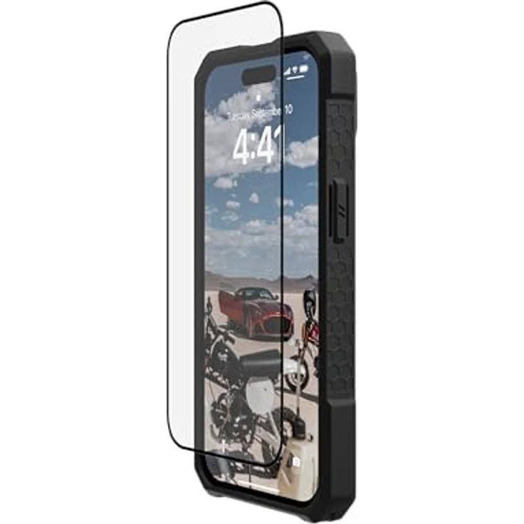 URBAN ARMOR GEAR PLUS Tempered Glass Displayschutzglas Apple iPhone 15 [9H zweifach gehärtetes Glas, Anti-Fingerabdruck, Inkl. Montagekit, 0,33mm dünn, Ultra klar] – Bild 4