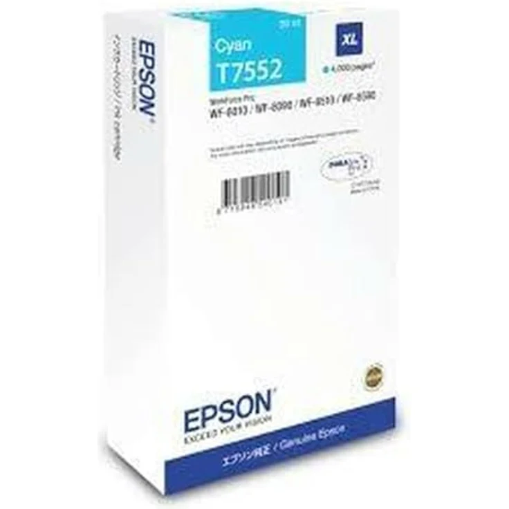 Epson Tintenpatrone C13T75524N T7552, cyan, 4.000 Seiten, 39 ml Originalzubehör – Bild 2