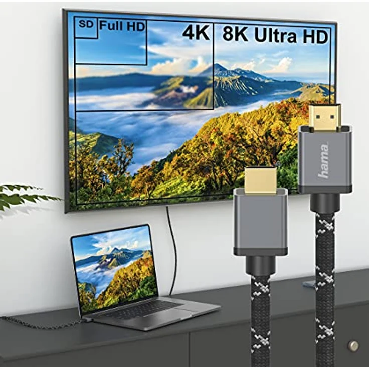 Hama - 205240 Ultra High Speed HDMI-Kabel, Stecker-Stecker, 8K, Metall, 3,0 m – Bild 5