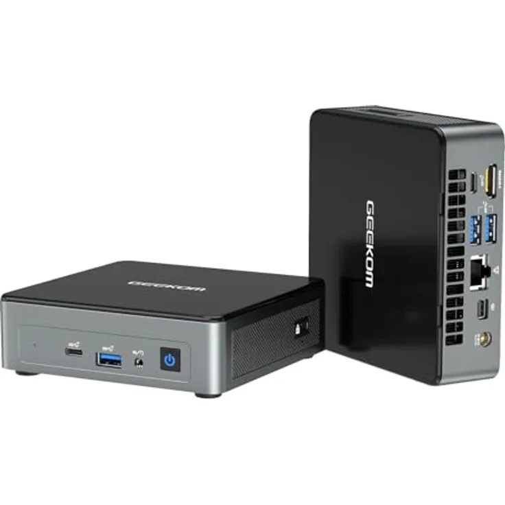 GEEKOM Mini PC, Mini Air12 Mini Desktop PC mit Intel Alder Lake N100(bis zu 3,4GHz), 16GB DDR4 NUC PC 512G SSD Windows 11 Pro Computer, Unterstützung 4K UHD, VESA，WiFi 6, BT 5.2, HDMI