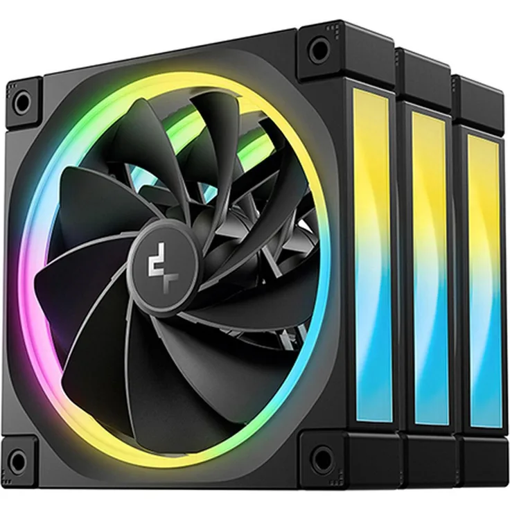 Deepcool FL12R Reverse 3in1, PC Lüfter mit 36 ARGB LEDs, schwarz, 120 mm, 3er Pack