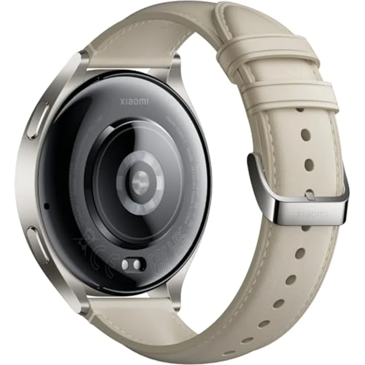 Xiaomi Watch 2 Titangraues Gehäuse mit weißem Lederarmband, Smartwatch mit Snapdragon W5+ Prozessor und AMOLED Display – Bild 4