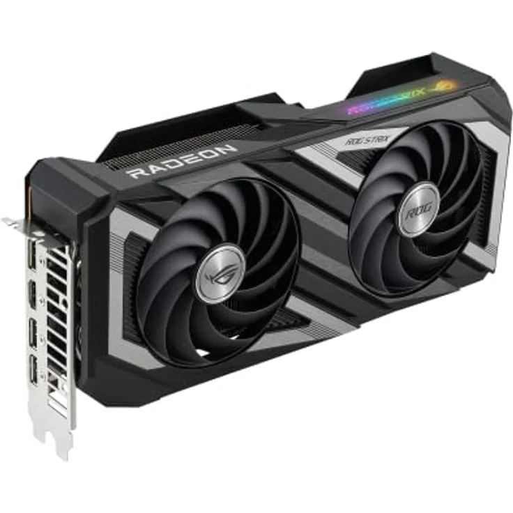 ASUS ROG Strix Radeon RX 7600 OC Edition 8GB GDDR6 Gaming Grafikkarte (AMD Radeon RX7600, PCIe 4.0, 1x HDMI 2.1, 3X DisplayPort 1.4a, Aura Sync RGB Beleuchtung, ROG-STRIX-RX7600-O8G-GAMING) – Bild 4