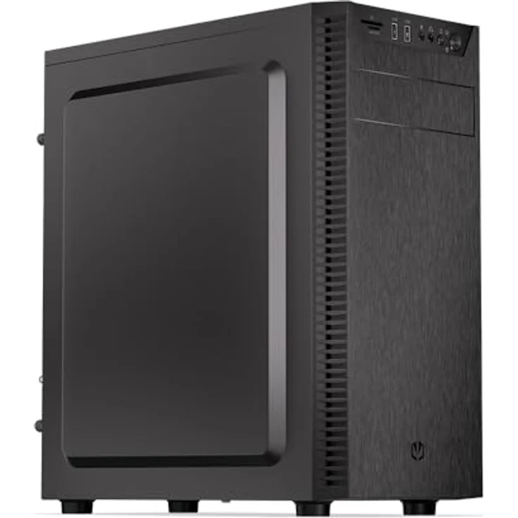 ENDORFY Armis 100 Solid, ATX PC-Gehäuse mit Stratus 120 PWM-Lüfter, Speicherkartenleser, EY2A015, schwarz