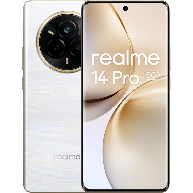 Realme 14 Pro 5G Pearl White 12+512GB, Smartphone mit 50 MP Dual-Kamera und SuperVOOC Schnellladetechnologie – Bild 1