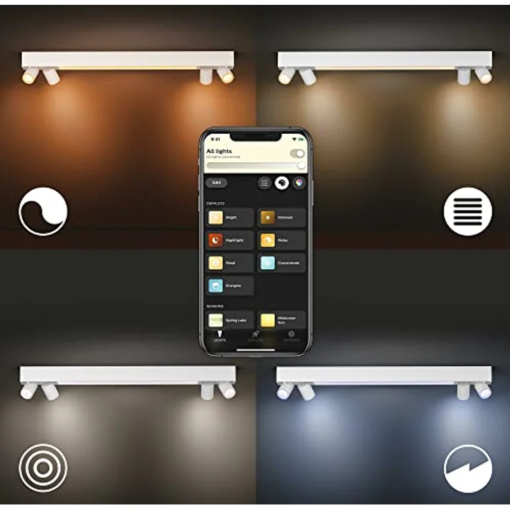Philips Hue White & Color Ambiance BT Centris Spot 4 flg. weiß 4200lm – Bild 6