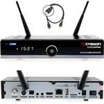 Octagon SF8008 UHD 4K Supreme Combo + 1TB Festplatte INTERN, Sat- Kabel- & DVB-T2 Receiver, E2 Linux & Define OS, mit Aufnahmefunktion, Gigabit LAN, Sat to IP, WiFi, in schwarz