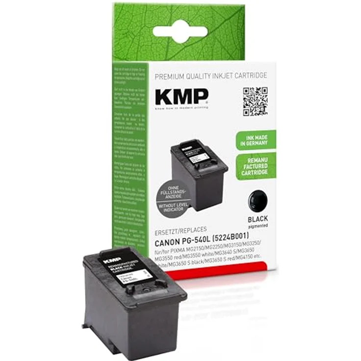 KMP KMP Tinte für Canon PG-540L, schwarze Tintenpatrone mit hoher Reichweite – Bild 2