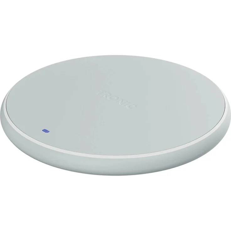 OWIM Tronic Induktives Qi Ladegerät TCP 10 A1 377608, kabelloses Ladepad für Qi-fähige Smartphones, weiß, 10W Leistung, rutschfeste Silikonoberfläche, inkl. USB Typ C Ladekabel