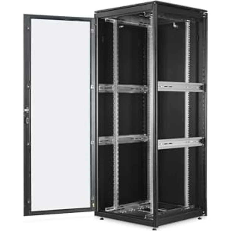 Digitus Netzwerkschrank Unique Light 42HE, freistehend, 800 kg Traglast, 2053x800x800 mm, schwarz – Bild 3