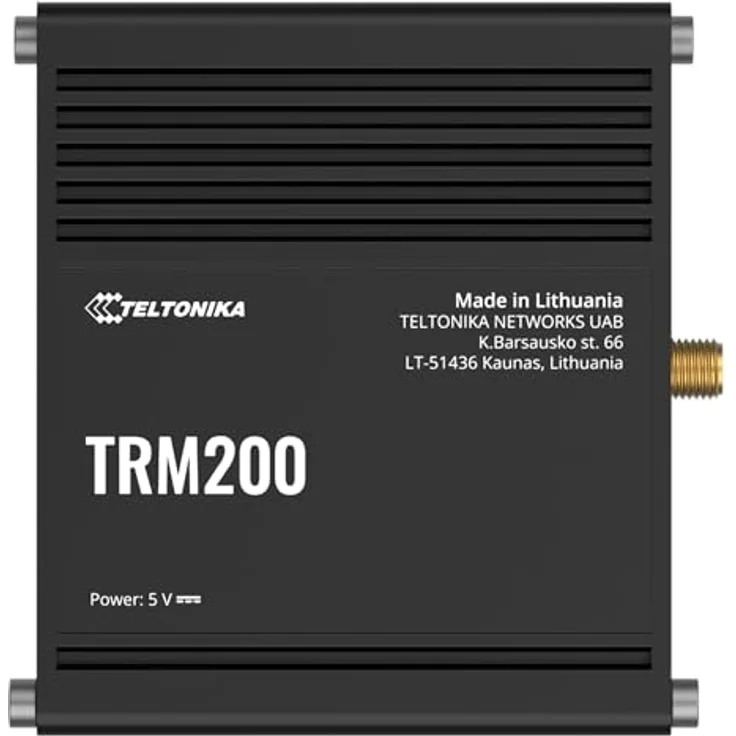 Teltonika TRM200 (EU) 4G CAT4 Modem, Router, robustes Design für industrielle Anwendungen, Schwarz