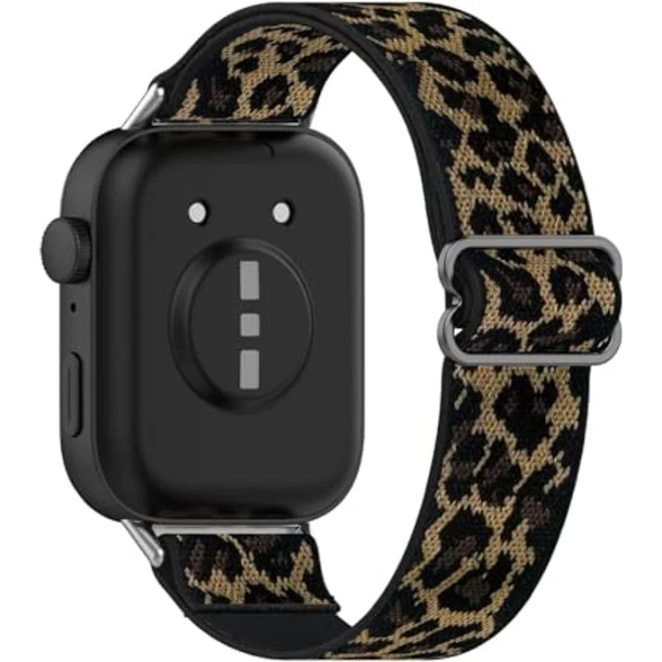 GIOPUEY Armband für Huawei Watch Fit 5/5 Pro/Fit 4/4 Pro/Fit 3, geflochtenes elastisches Nylonarmband mit Leopard Print, unisex, atmungsaktiv und komfortabel – Bild 1