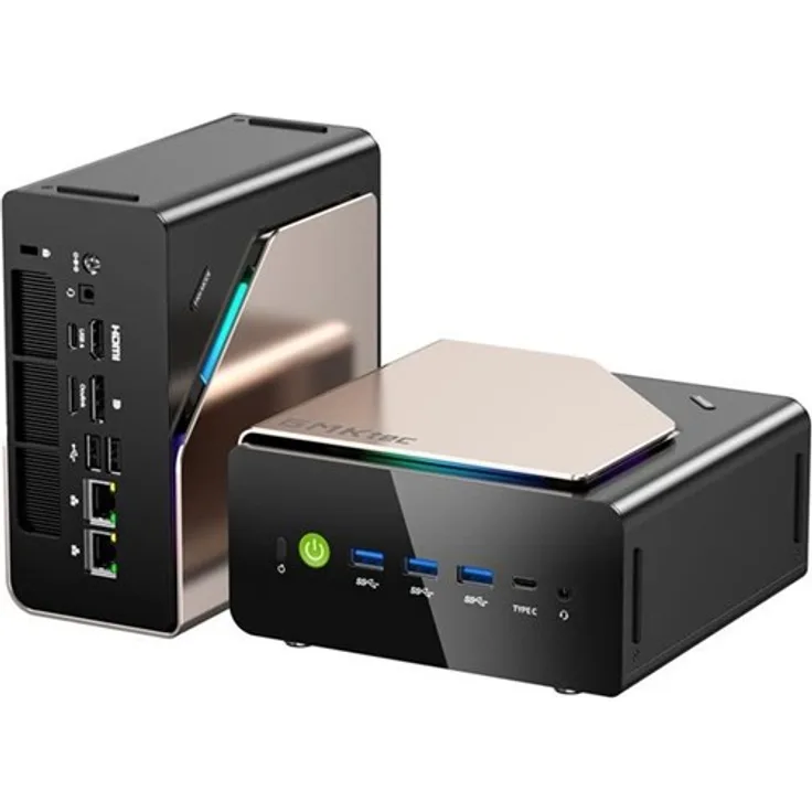 GMKtec EVO-T1, Mini-PC mit Intel Core Ultra 9 285H, 64GB RAM, 1TB SSD, Windows 11 Pro, Intel Arc 140T Grafik, WiFi 6, Dual-Kühlsystem
