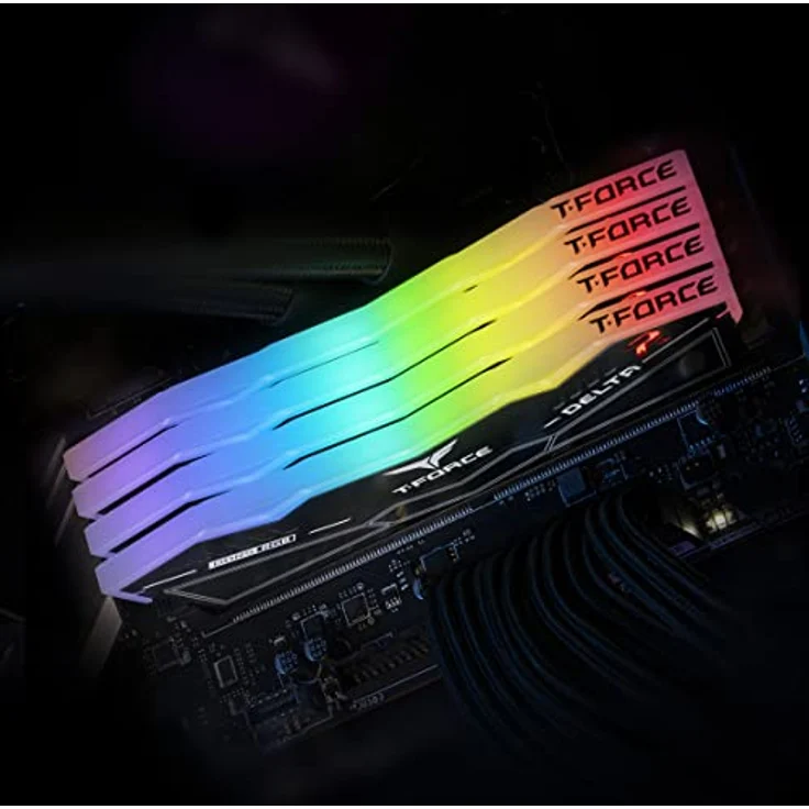 Team T-FORCE Delta RGB Schwarz 32GB Kit DDR5 (2x16GB) 7200MHz, CL34, FF3D532G7200HC34ADC01 – Bild 3