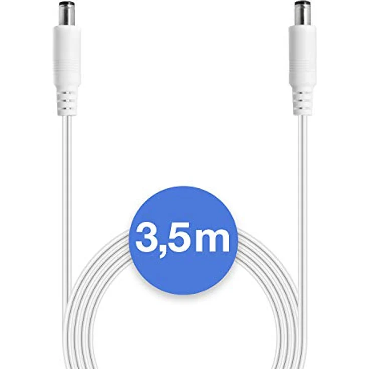 Wicked Chili 3,5m DC-Ersatzkabel kompatibel mit Phillips Hue Play Gradient Lightstrip Surround-Beleuchtung für 55, 65m 75 Zoll Fernseher, Ersatz Stromkabel für Netzteil S020YM2400083, weiß – Bild 4