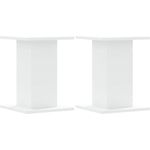 vidaXL Lautsprecherständer 2 STK., Hoher Boxenständer, Lautsprecherpodest für HiFi Heimkino Surround Sound, Verbessertes Audio-Hörerlebnis, Weiß Holzwerkstoff