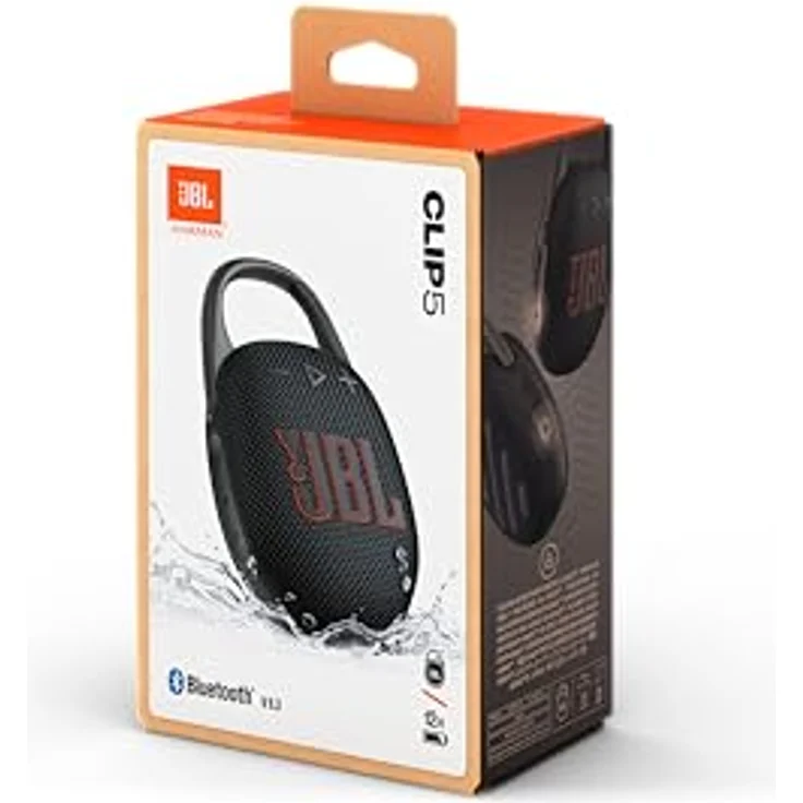 JBL Clip 5 in Black - Portable Bluetooth Speaker Box Pro Sound, Deep Bass and Playtime Boost Function - Waterproof and Dustproof - 12 Hours Runtime – Bild 5