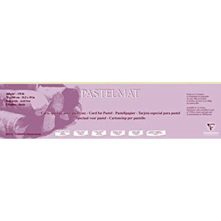Clairefontaine Pastelmat Papier, Bastelpapier für Trockene Techniken, 360 g/m², 70x100 cm, pH-neutral und säurefrei – Bild 1