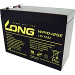 Long WP10-12SE Bleiakku 12V 10Ah AGM, Flachstecker, 151 x 118 x 65mm, ideal für medizinische Geräte und Notbeleuchtung
