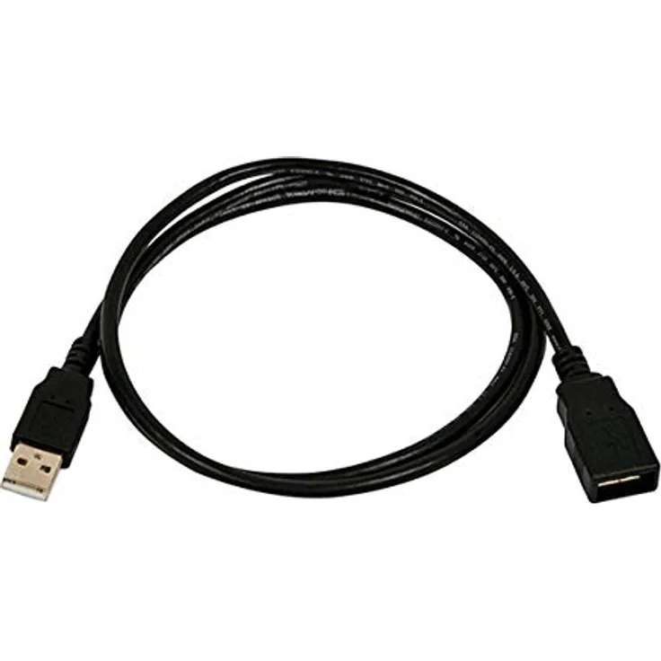 Monoprice USB 2.0 A Stecker auf A Buchse Verlängerung 28/24AWG Kabel schwarz 3 Feet