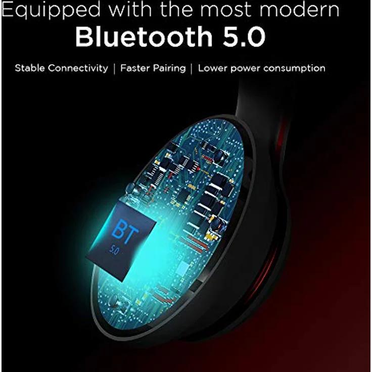 Lenovo HD200 Wireless Bluetooth 5.0 On-Ear Kopfhörer Schwarz – Bild 4