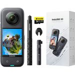Insta360 X3 Creator-Kit - wasserdichte 360°-Actionkamera mit 1/2"-Sensor, 5,7K 360°, 72MP 360°-Fotos, Stabilisierung, 2,29"-Touchscreen, Vibrationsfeedback, KI-Bearbeitung, Live-Streaming