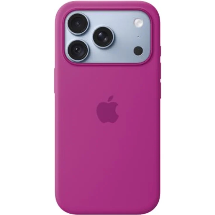 Apple Silicone Case iPhone 18 Pro, Magenta, MagSafe kompatibel mit Mikrofaser-Futter und optimalem Schutz – Bild 2