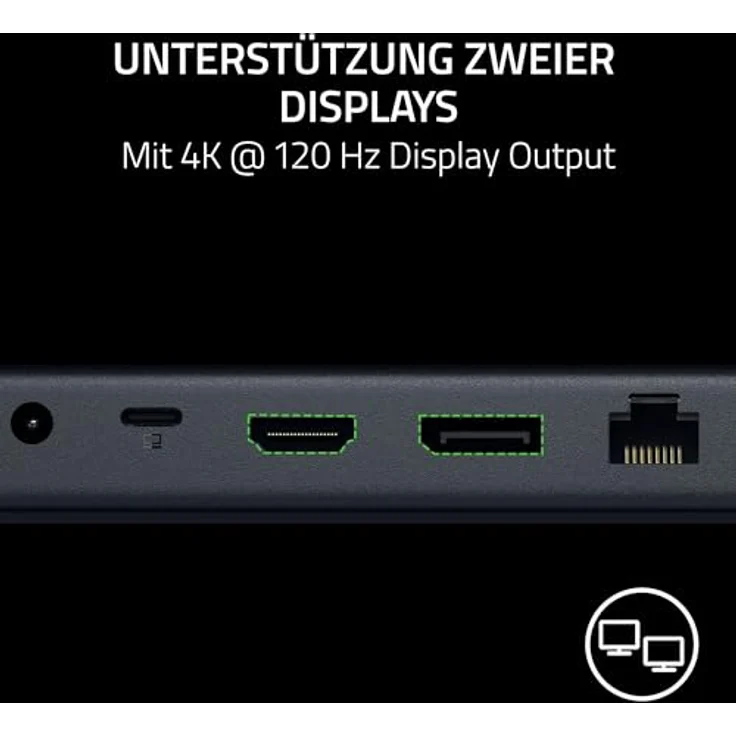 Razer USB 4 Dock - High-Speed-Dock für Gaming und Produktivität - Dual-Display-Unterstützung, 14-Port, Schwarz – Bild 4