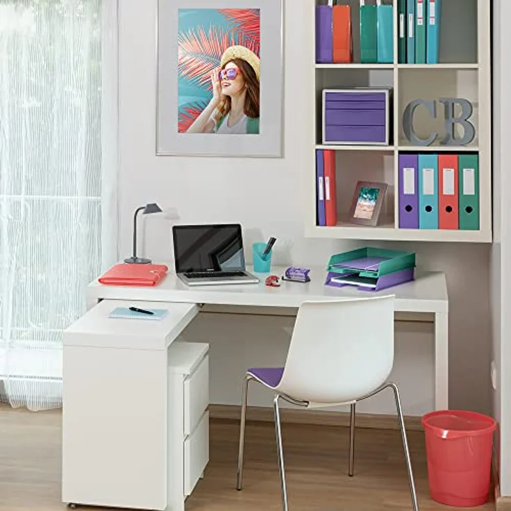Esselte Colour'Breeze 4-Ring Binder, A4 Ringbuch mit 20 mm Mechanik und 140 Blatt Kapazität, blau – Bild 5