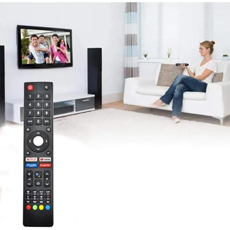 Mycotech Fernbedienung für CHiQ SABA und Changhong Smart-TV, Infrarot mit Direktwahltasten für Netflix, YouTube, Prime Video und Google Play – Bild 5