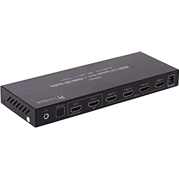 FeinTech VSW04202 HDMI 2.0 Switch 4x1 HD-Audio Extractor 7.1 ARC 4K 60Hz HDR CEC – Bild 4