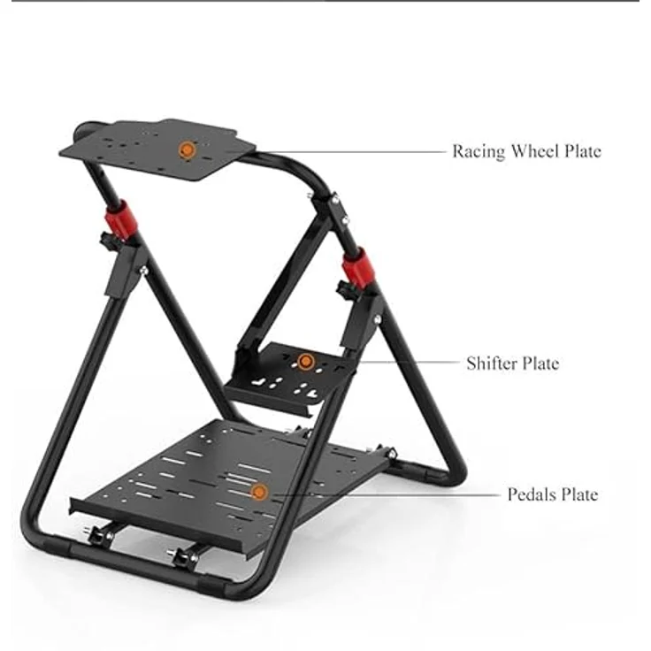 PXN Adjustable Gaming Wheel Stand A9, Höhenverstellbarer Stand für Lenkrad, Pedale und Gangschaltung, schwarz – Bild 9