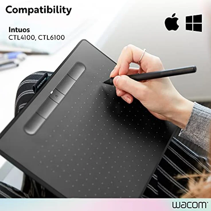 Wacom Pen 4K LP1100K, Grafikstift für Intuos CTL-4100/CTL-6100, kabellos, 4096 Druckstufen, schwarz – Bild 7