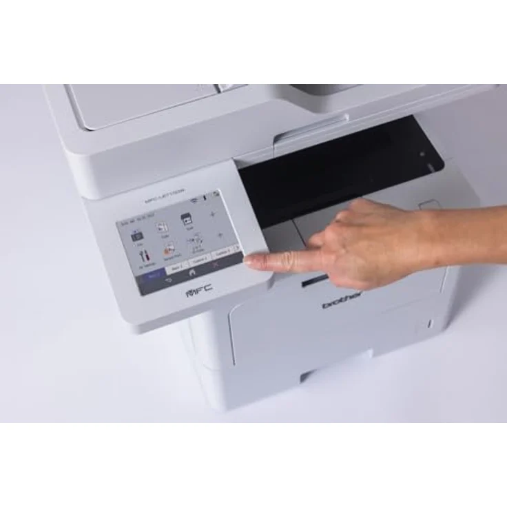 Brother MFC-L6710DW 4-in-1 Mulifunktionsdrucker schwarz weiß (A4, 50 Seiten/Min., 1.200x1.200 DPI, LAN, WLAN, Duplex-ADF, 520 Blatt Papierkassette) weiß/grau – Bild 2