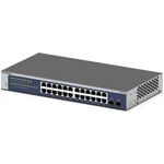 Netgear GS724T, Netzwerk Switch mit 24 Ports, Grau, VLAN-Unterstützung, Store-and-Forward-Technologie, erweiterbare SFP-Ports