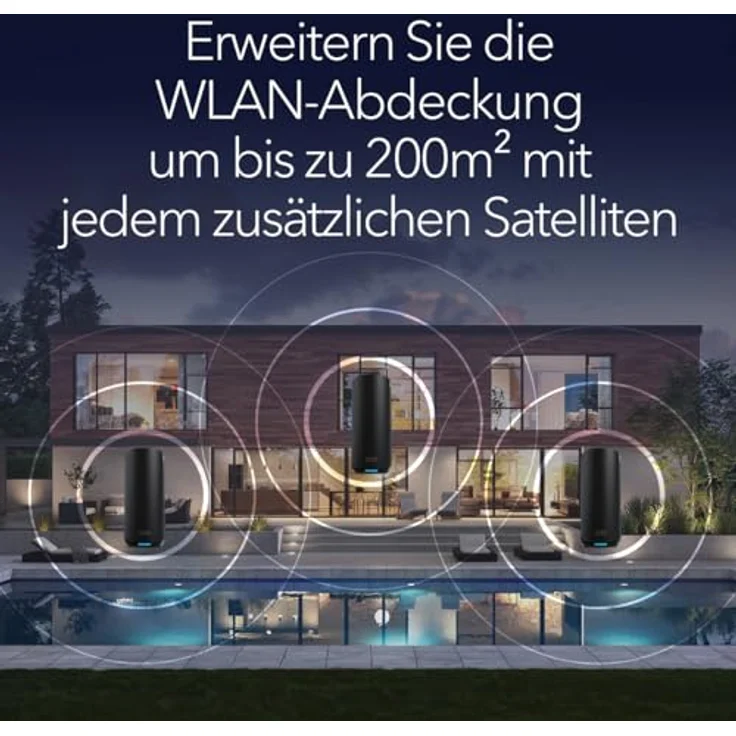 NETGEAR Orbi 870-Serie (RBE870B) Tri-Band WiFi 7-Mesh-Zusatzsatellit, bis zu 21 Gbit/s, Schwarz – Bild 3