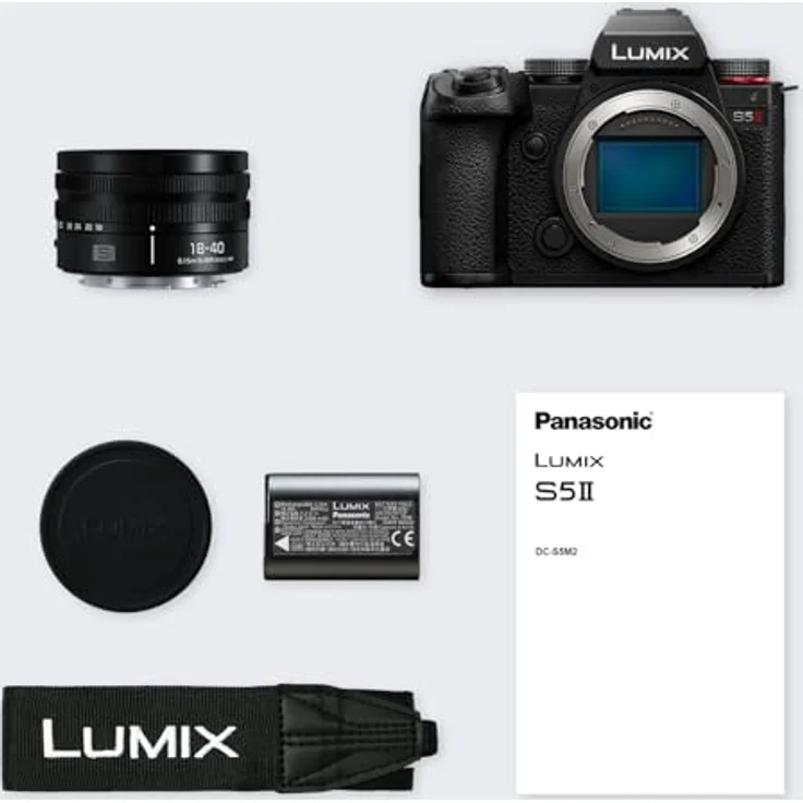 Panasonic DC-S5M2NE LUMIX DC-S5M2, 24.2 MP Full Frame spiegellose Kamera mit 4K 60P und 6K 30P Videoaufnahme, Active I.S., Wi-Fi und S-R1840E 18-40mm S Objektiv, Schwarz – Bild 5