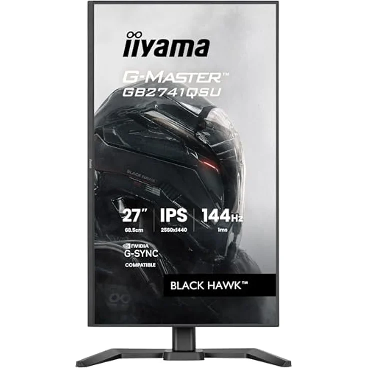 iiyama G-Master Black Hawk GB2741QSU-B1, 27" QHD Gaming Monitor mit 144Hz, 1ms, G-SYNC, Höhenverstellung, schwarz – Bild 3