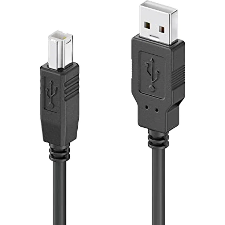Sonero® USB 2.0 Kabel, Verbindungskabel, Druckerkabel, A-Stecker auf B-Stecker, 480 Mbit/s, schwarz, 1,00m – Bild 2
