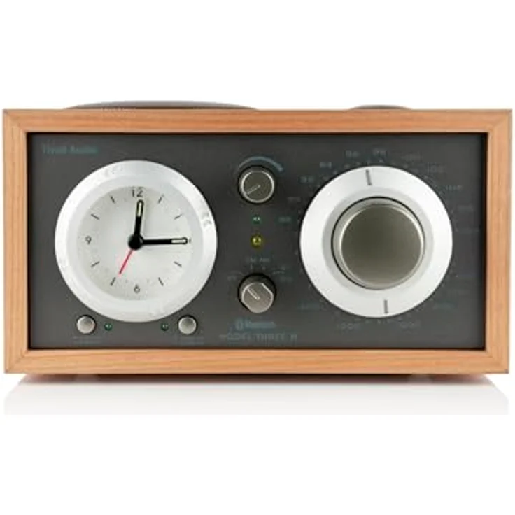 Tivoli Audio Model Three Bluetooth UKW-/MW-Radiowecker (Kirsche / Taupe) - AM/FM-Radio mit Bluetooth und Wecker-Funktion – Bild 4